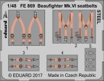 1:48 Elementy fototrawione. Pasy BEAUFIGHTER MK.VI - Eduard FE869