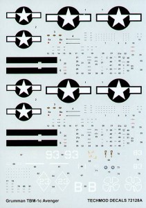 1:72 Kalkomanie TBM-1C AVENGER - Techmod  72128