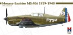 1:72 Morane-Saulnier MS.406 C1 1939-40 - Francuski samolot myśliwski - Hobby2000 72031 / Hasegawa + Cartograf + Maski