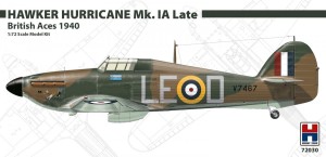 1:72 Hawker HURRICANE Mk.I late - Brytyjski samolot myśliwski - Hobby2000 72030 / Hasegawa + Cartograf + Maski