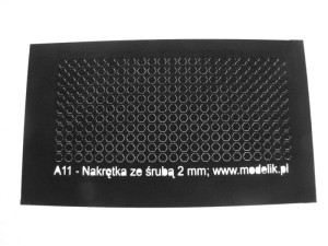 NAKRĘTKI Z WIDOCZNĄ KOŃCÓWKĄ ŚRUBY  0,8 mm - karton - Modelik A14