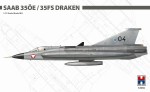 1:72 SAAB J 35 FS DRAKEN - Szwedzki samolot myśliwski - Hobby2000 72056 / Hasegawa + Cartograf + Maski