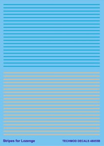 1:48 Kalkomanie STRIPES FOR LOZENGE  - Techmod 48055