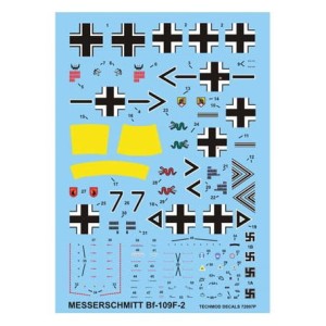 1:72 Kalkomanie Messerschmitt BF-109 F-2 - Techmod 72007