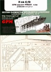 1:33 Elementy wycinane laserowo do F-16 C/D  - GPM 534