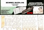 1:25 Elementy wycinane laserowo do Sd.Kfz.165 HUMMEL koła szkielet i detale- GPM 582