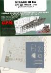 1:33 Elementy wycinane laserowo do Dassault MIRAGE III EA elementy wycinane laserowo