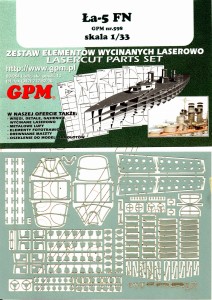 1:33 Elementy wycinane laserowo do Ławoczkin ŁA-5 FN - GPM598