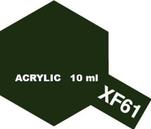 Tamiya Farba Akrylowa XF-61 FLAT DARK GREEN 10 ml - 81761