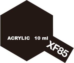 Tamiya Farba Akrylowa XF-85 Flat RUBBER BLACK 10 ml - 81785