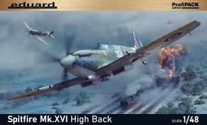 1:48 Supermarine SPITFIRE Mk.XVI wysoki grzbiet - Brytyjski samolot myśliwski - ProfiPack Eduard 8286