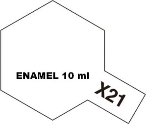 Tamiya Color Enamel Paint X-21 Flat BASE 10 ml - 80021