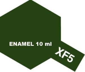 Tamiya Color Enamel Paint XF- 5 Flat GREEN 10 ml - 80305