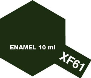 Tamiya Color Enamel Paint XF-61 Flat DARK GREEN 10 ml - 80361