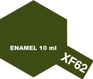 Tamiya Color Enamel Paint XF-62 Flat OLIVE DRAB 10 ml - 80362