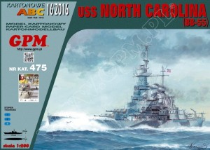 1:200 USS NORTH CAROLINA BB-55 - GPM 475