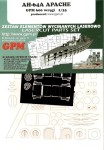 1:33 Elementy wycinane laserowo do Boeing AH-64 A APACHE – GPM 600