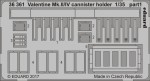 1:35 Elementy fototrawione VALENTINE Mk. II/ IV cannister holder [Tamiya] - Eduard 36361