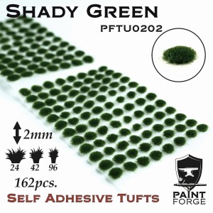 TUFTS 2mm SHADY GREEN 162szt. - Paint Forge PFTU0202