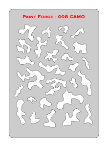 Szablony do Aerografu CAMO rozmiar L - Paint Forge 008