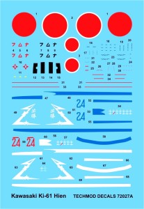 1:72 Kalkomanie Ki-61 HIEN -  Techmod 72027