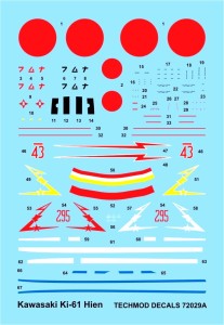 1:72 Kalkomanie Ki-61 HIEN -  Techmod 72029