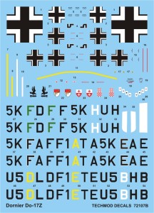 1:72 Kalkomanie Do-17 Z-2- Techmod 72107