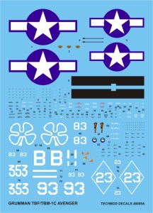 1:48 Kalkomanie TBM-1 C AVENGER - Techmod 48069