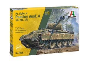 1:72 SD.KFZ.181 Pz.Kpfw.V PANTHER Ausf.A - Niemiecki czołg średni z II w.św. - Italeri 7018