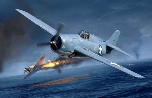1:48 Grumman F4F-4 WILDCAT Battle of Midway - Amerykański pokładowy samolot myśliwski - Academy 12355