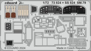 1:72 Elementy fototrawione SM.79 SPARVIERO [Italeri] - Eduard SS824