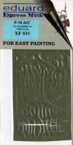 1:48 Maski F-16 A/C [Academy] - Eduard XF031