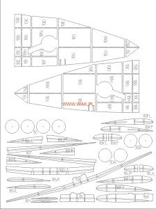 1:33 Elementy wycinane laserowo do SPITFIRE HF VII wręgi - WAK 181