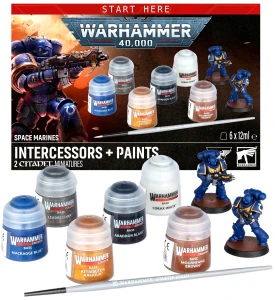 Warhammer 40 000  SPACE MARINES INTERCESSORS PAINT SET - 60-11
