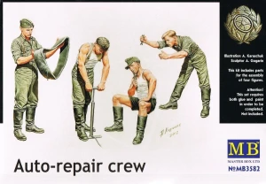 1:35 GERMAN AUTO REPAIR SET - Master Box 3582