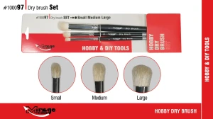 ZESTAW PĘDZLI DRY BRUSH [Small Medium Large] - Mirage 100097