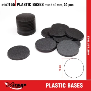PLASTIC BASES - ROUND 40mm (SET 20pcs) (podstawki) - Mirage 100155