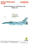 1:72 Kalkomanie F-16 C/D Block 52+ - Techmod 72158