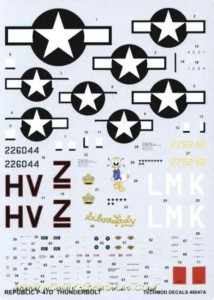 1:48 Techmod kalkomanie 48047 P-47 D Thunderbolt