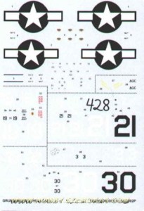 1:72 Kalkomanie F6F-3 HELLCAT - Techmod 72002
