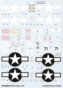 1:48 Kalkomanie F6F-5 HELLCAT - Techmod 48019 