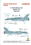 1:72 Techmod kalkomanie 72068 F-16 C/D Block 52+ napisy eksploatacyjne