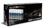 Italeri 438AP Zestaw farb akrylowych - II w.ś. Lotnictwo USAAC 6 x 20 ml