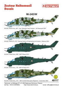 1:48 Kalkomanie Mil Mi-24 D/W - Techmod 48117