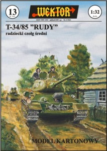 1:32 Wektor  13 Radziecki czołg średni T-34/85 RUDY