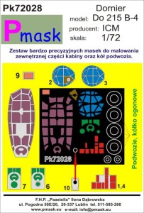 1:72 Maski - Dornier DO-215 B-4 [ICM] - Pmask Pk72028