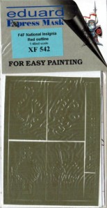 1:48 Maski F4F Wildcat - znaki rozpoznawcze z czerwoną obwódką - Eduard XF542