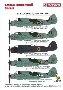 1:48 Kalkomanie BEAUFIGHTER VI - Techmod 48023