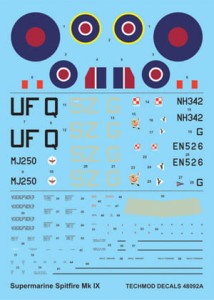 1:48 Techmod kalkomanie 48092 Spitfire Mk IX