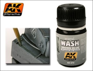 Wash Enamel - BROWN BLUE do PANZER GRAU - AK-interactive  070